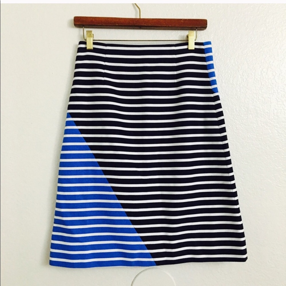 J.Crew Two-toned Classic Stripe Cotton Skirt